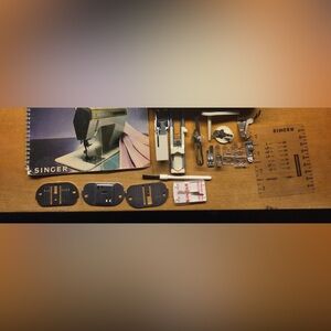 Vintage Singer Sewing Machine Accessories and Catalog.